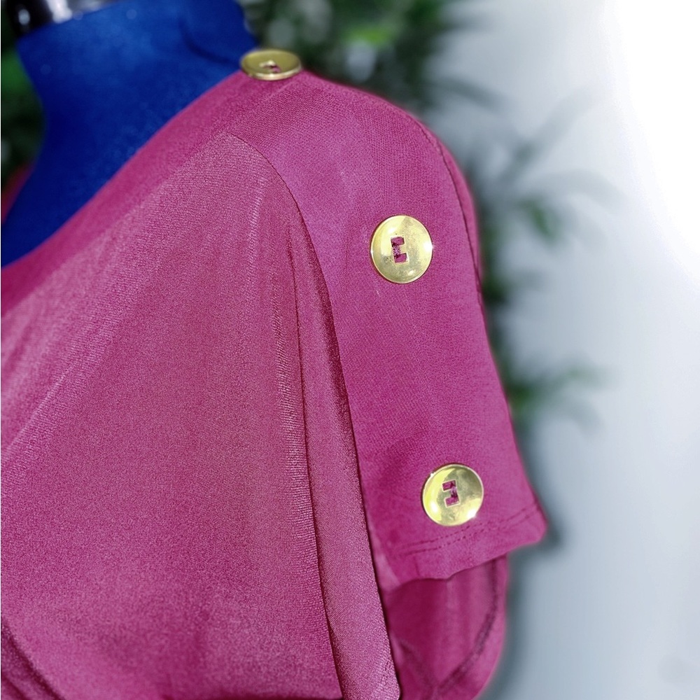 Wine Colored Form Fitted Dress/ Branded By Mine/ Size L
